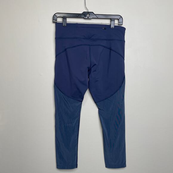 NIKE Dri-fit Running Yoga Exercise Leggings Drawstring Hidden Pocket Mesh Detail - Picture 2 of 14